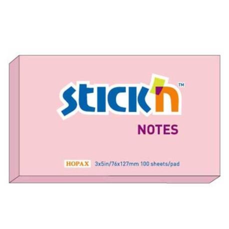 Stickn, karteczki stick'n neonowe, różowy, 100 kartek Stickn