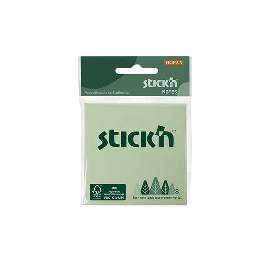 STICKN, Notes samoprzylepny FSC 76x76 mm, 3 kolory pastelowe, 100 kartek Stickn