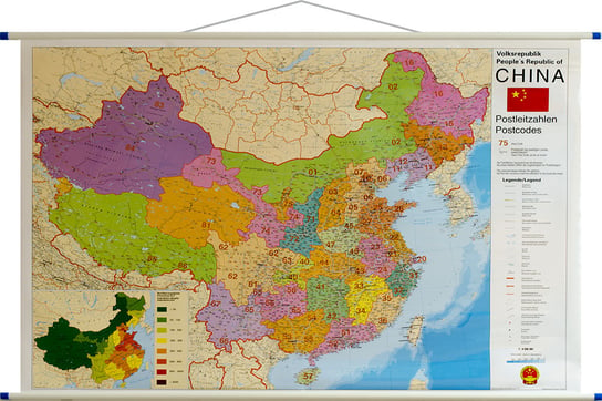 Stiefel, mapa ścienna kody pocztowe Chiny, 1:4 000 000 Stiefel