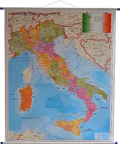 Stiefel, mapa ścienna kody pocztowe Włochy, 1:900 000 Stiefel