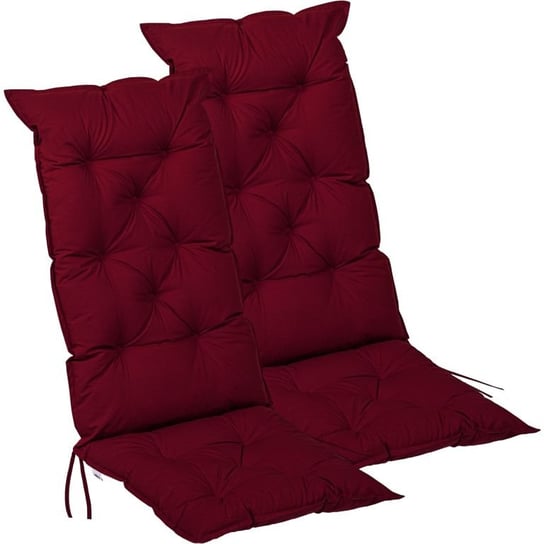 STILISTA Zestaw 2 poduszek na krzesła, 125 x 50 cm, czerwony Stilista