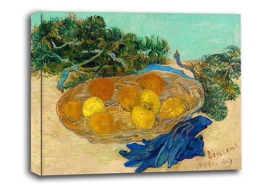 Still Life of Oranges and Lemons with Blue Gloves, Vincent van Gogh - obraz na płótnie 30x20 cm Galeria Plakatu