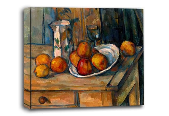 Still Life with Milk Jug and Fruit, Paul Cézanne - obraz na płótnie 120x90 cm Galeria Plakatu