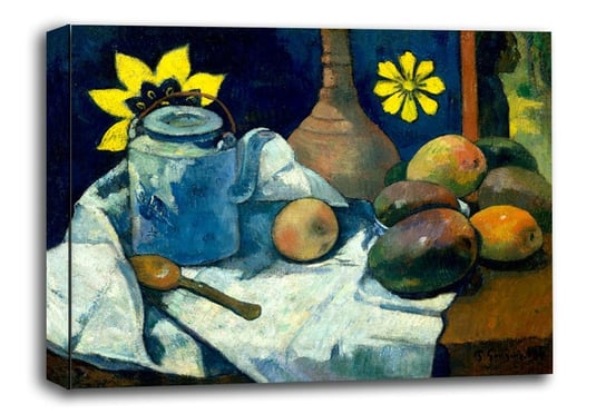 Still Life with Teapot and Fruit, Paul Gauguin - obraz na płótnie 60x40 cm Galeria Plakatu