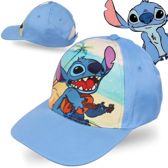 Stitch Disney Niebieska czapka z daszkiem, dziewczęca czapka 54 cm Disney