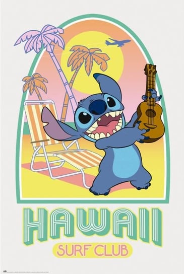 Stitch Hawaii Club Surf - plakat Disney