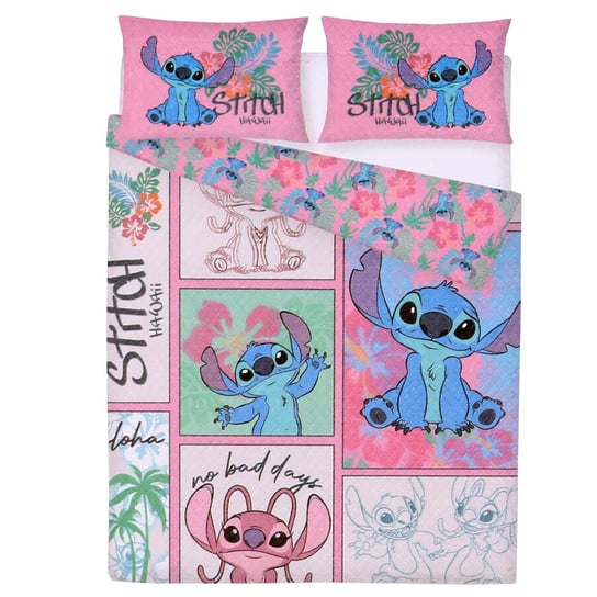 Stitch i Andzia Disney kolorowy komplet pościeli 200x200 cm, OEKO-TEX 200x200 cm Disney