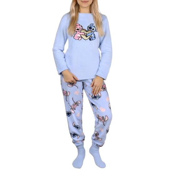 Stitch i Andzia Disney Zestaw prezentowy: damska piżama + skarpetki, piżama z długimi spodniami L Disney