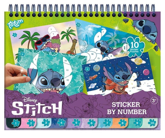 Stitch, ozdabianie naklejkami po numerach, Totum Totum