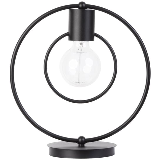 Stojąca LAMPA loftowa FREDO Sigma 50104 okrągła LAMPKA metalowe pierścienie na biurko rings czarne Sigma