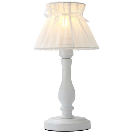 Stojąca LAMPA stołowa 41-73815 Candellux klasyczna LAMPKA biurkowa abażurowa w stylu angielskim biała Candellux