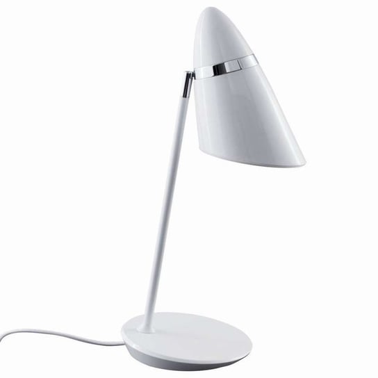 Stojąca LAMPKA biurkowa Elmo Tavolo Bianco Orlicki Design stołowa LAMPA nocna do sypialni biała Orlicki Design