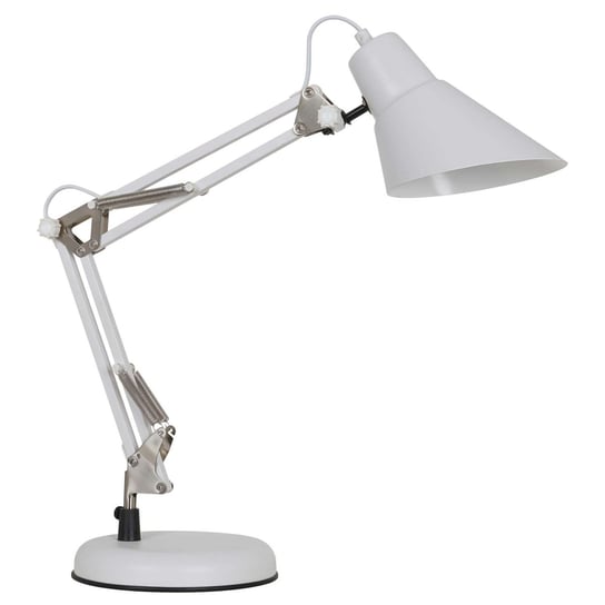 Stojąca LAMPKA biurkowa JASON MT-HN2041 WH+S.NICK Italux stołowa LAMPA regulowana do salonu retro biała ITALUX