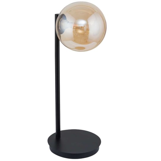 Stojąca LAMPKA biurkowa ROMA 50222 Sigma szklana LAMPA stołowa ball kula czarna bursztynowa Sigma