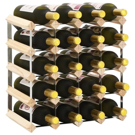 Stojak na 20 butelek wina VIDAXL, beżowy, 32,5x22,5x32,5 cm vidaXL