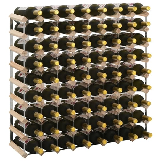Stojak na 72 butelki wina VIDAXL, beżowy, 32,5x22,5x32,5 cm vidaXL