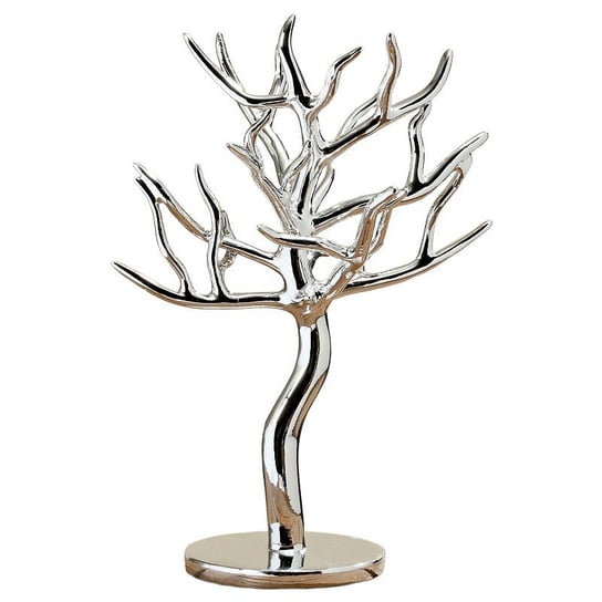 Stojak na biżuterię, srebrne drzewko, 31x23x18 cm Inny producent