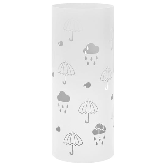 Stojak na parasole - biały, stal, 20x48,5 cm Inna marka