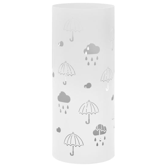 Stojak na parasole MWGROUP stalowy, biały, 20x48,5 cm vidaXL