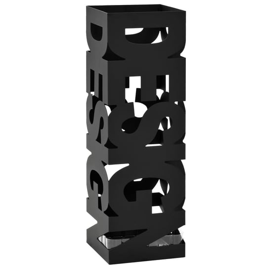 Stojak na parasole MWGROUP, stalowy, czarny, 15,5x15,5x48,5 cm vidaXL