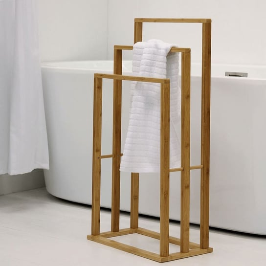 Stojak na ręczniki  Bathroom Solutions, brązowy, 3 ramienny Bathroom Solutions