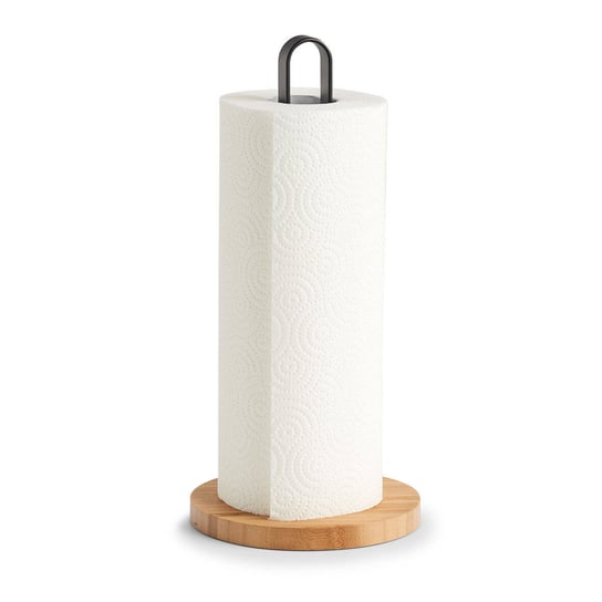 Stojak na ręczniki papierowe z bambusową podstawą, Ø 15 x 31,5 cm Zeller