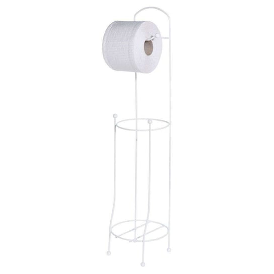 Stojak + wieszak NA PAPIER toaletowy uchwyt metalowy biały Bathroom Solutions
