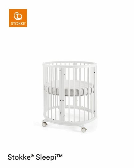 Stokke, Sleepi Mini - Łóżeczko owalne z materacem WHITE Stokke