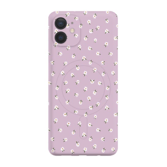Stokrotki mini białe  - iPhone 11 Etui matowe indukcyjne fiolet [TIF 19E] PieceofCase