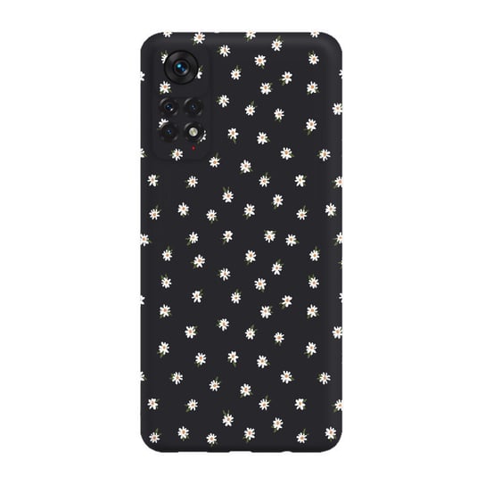 Stokrotki Mini Białe  - Redmi Note 11 Pro 5G Etui Matowe Czarne [Tif 19E] PieceofCase