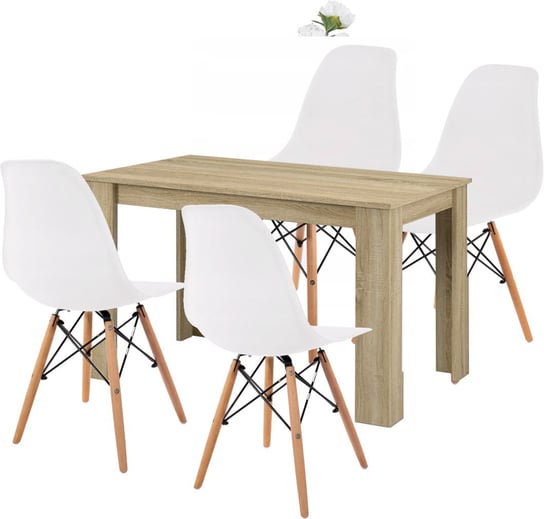 Stół + 4 Krzesła Nowoczesny Skandynawski Styl Skandi Inny producent