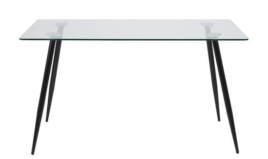 Stół ACTONA Wilma, transparentny-czarny, 75x140x80 cm Actona