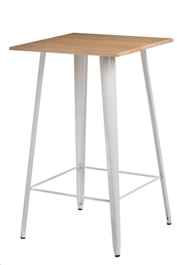 Stół barowy D2 DESIGN Paris Wood, biało-beżowy, 64,5x106 cm D2.DESIGN