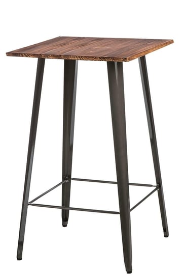 Stół barowy D2 DESIGN Paris Wood, metalowy, 60x106 cm D2.DESIGN