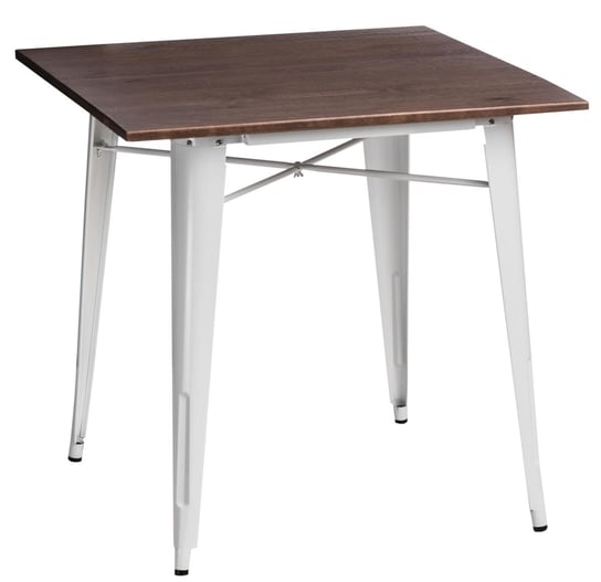 Stół D2 DESIGN Paris Wood, biało-brązowy, 76x81 cm D2.DESIGN