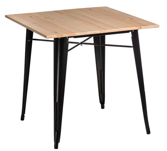 Stół D2 DESIGN Paris Wood, czarno-beżowy, 76x81x81 cm D2.DESIGN
