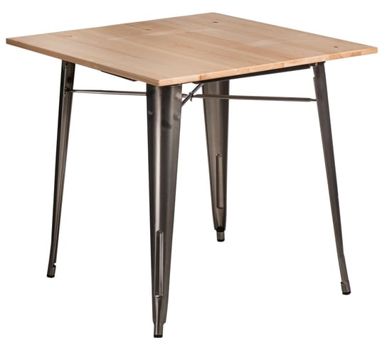 Stół D2 DESIGN Paris Wood, szaro-beżowy, 76x81x81 cm D2.DESIGN