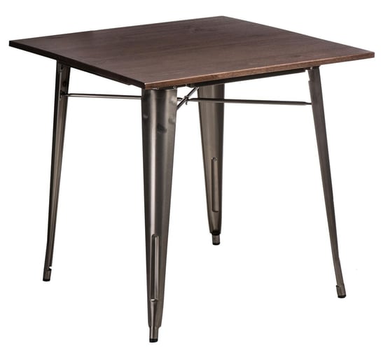 Stół D2 DESIGN Paris Wood, szaro-brązowy, 76x81x81 cm D2.DESIGN