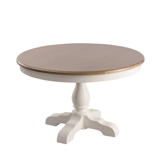 Stół DEKORIA Milo, biało-jasnobrązowy, 120x74 cm Dekoria
