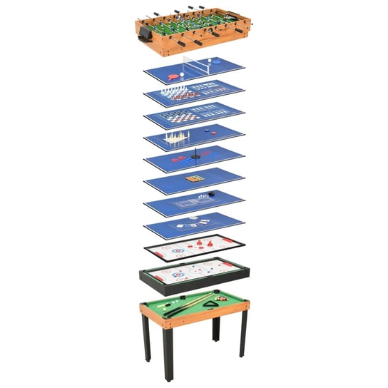 Stół do gier 15-w-1, 121x61x82 cm, klon vidaXL