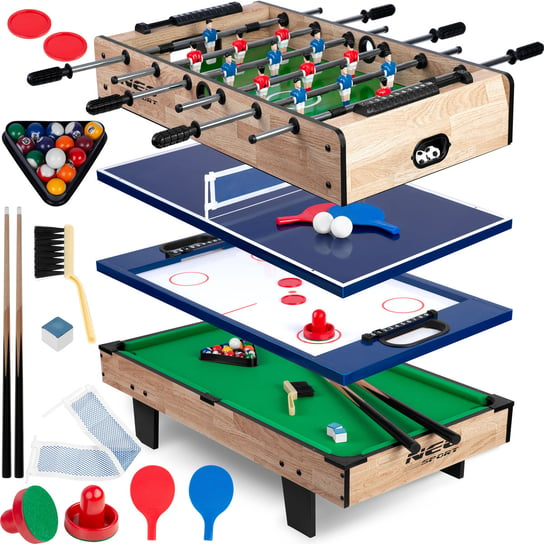 Stół do gier 4w1, piłkarzyki, cymbergaj, bilard, tenis, Neo-Sport 82 x 43 x 32 cm Neo-Sport