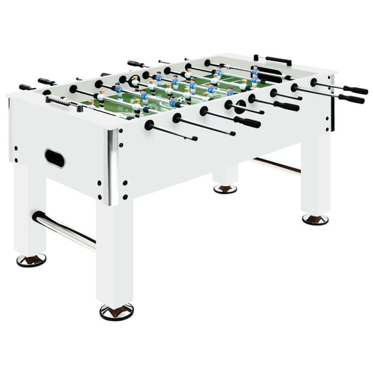 Stół do gry w piłkarzyki, stal, 60 kg, 140x74,5x87,5 cm, biały vidaXL