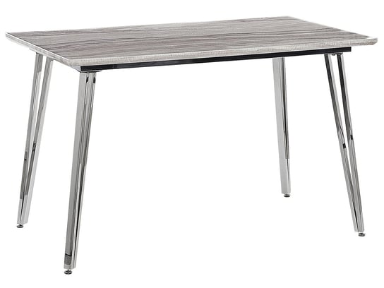 Stół do jadalni 120 x 70 cm efekt marmuru ze srebrnym GREYTON Beliani