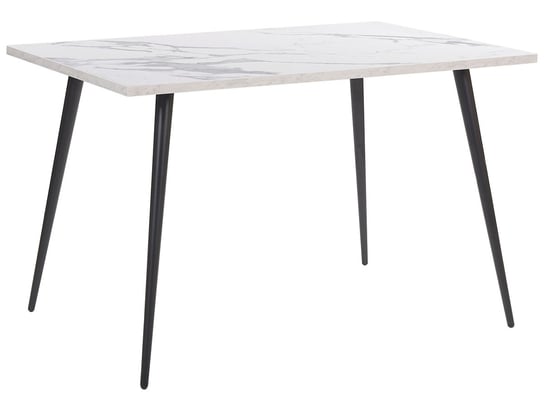 Stół do jadalni 120 x 80 cm efekt marmuru biało-czarny SANTIAGO Beliani