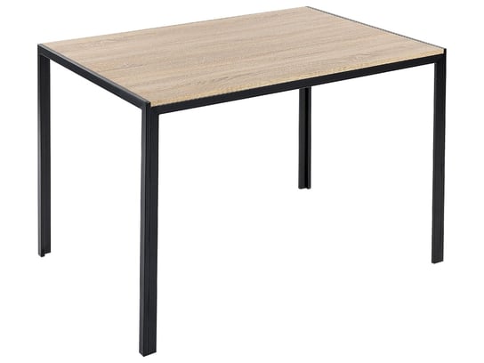 Stół do jadalni 120 x 80 cm jasne drewno z czarnym NEWFIELD Beliani