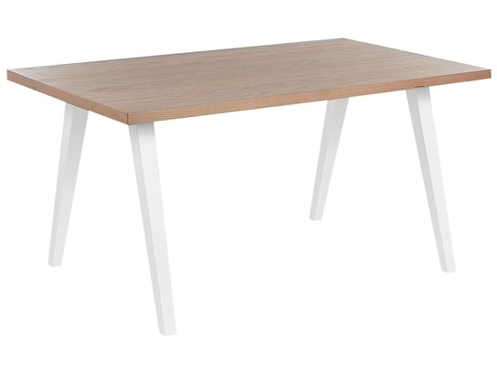 Stół do jadalni 150 x 90 cm jasne drewno z białym LENISTER Beliani