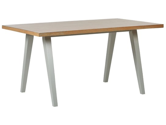 Stół do jadalni 150 x 90 cm jasne drewno z szarym LENISTER Beliani