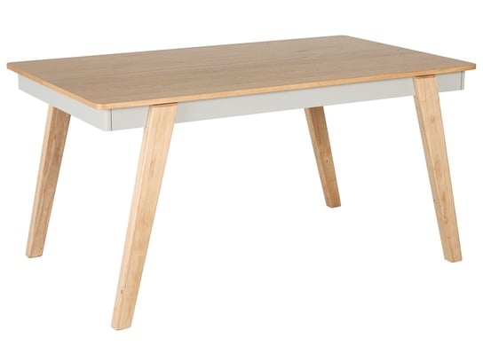 Stół do jadalni 150 x 90 cm jasne drewno z szarym PHOLA Beliani