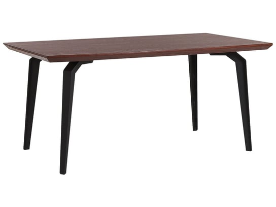 Stół do jadalni 160 x 90 cm ciemne drewno z czarnym AMARES Beliani