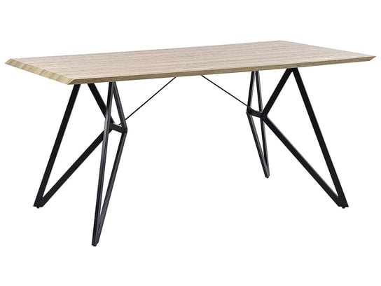 Stół do jadalni 160 x 90 cm jasne drewno BUSCOT Beliani